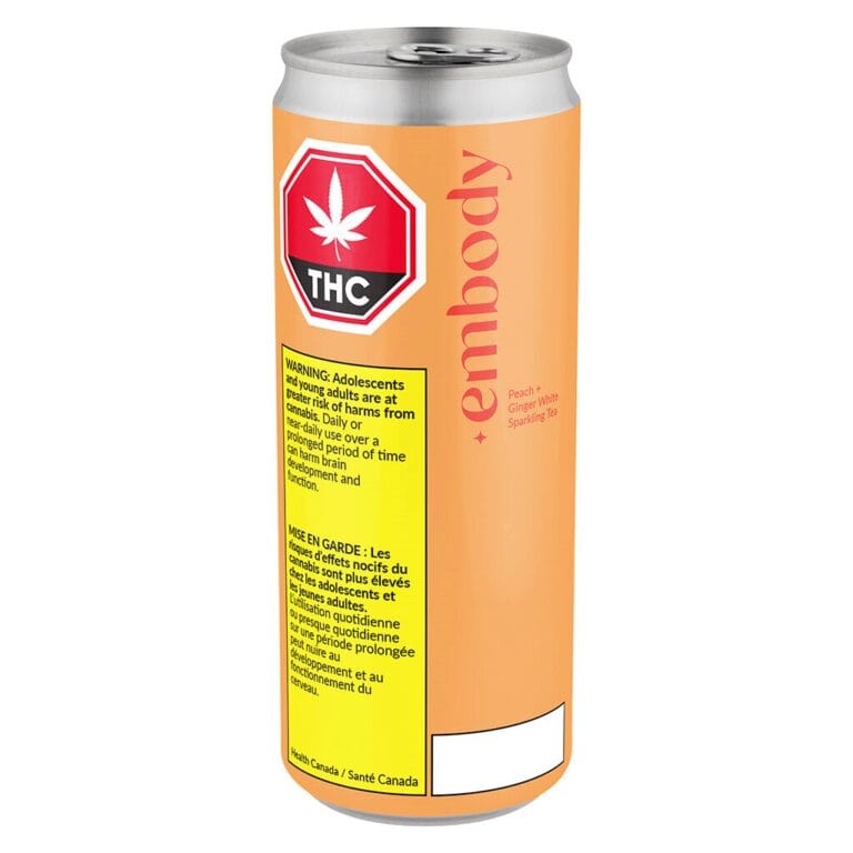 embody Peach + Ginger White Sparkling Tea — Hybrid, 355ml