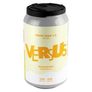 Versus Peach Yuzu 1:2 THC/CBC Rapid Seltzer — Sativa, 355ml
